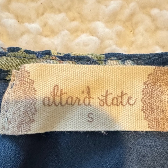 Navy Floral Maxi Dress Flutter Sleeve V Neck Smocked Waist Ruffle Hem - Picture 10 of 12